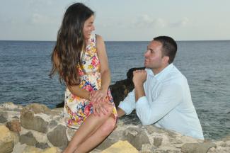 Cupecoy Engagement - Jean Vallette Photography